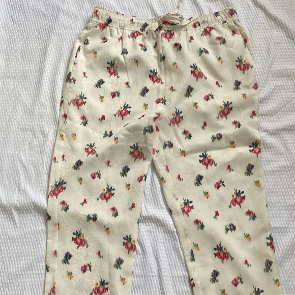 Hill House Home Pants Floral Size Medium White - Picture 1 of 10